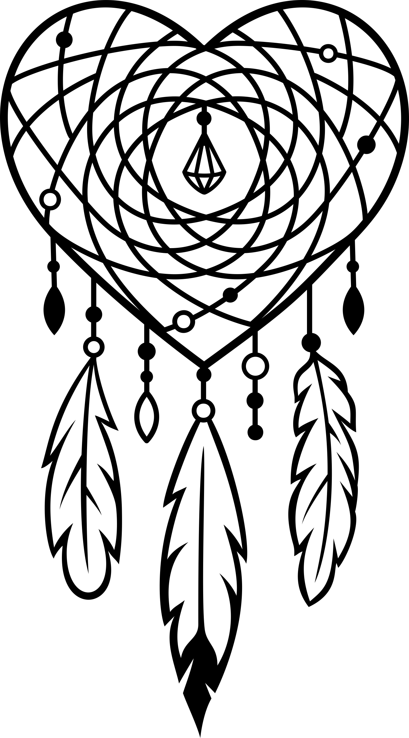 Dream Catchers 5 Clean Contour Svg Vector Free Vectors
